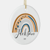 Personalisiert Rainbow New Baby Gift Keramik Ornament (Rechts)