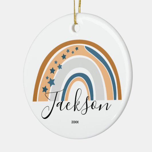 Personalisiert Rainbow New Baby Gift Keramik Ornament (Links)