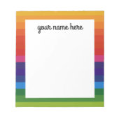 Personalisiert Rainbow Notepad Notizblock (Vorderseite)