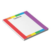 Personalisiert Rainbow Notepad Notizblock (angewinkelt)