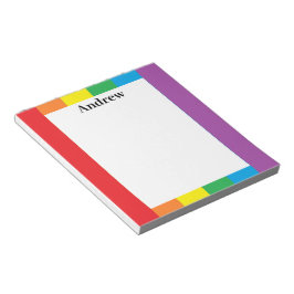 Personalisiert Rainbow Notepad Notizblock
