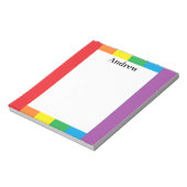 Personalisiert Rainbow Notepad Notizblock (Rotiert)