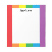 Personalisiert Rainbow Notepad Notizblock (Vorderseite)