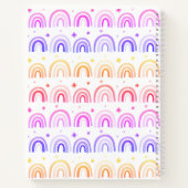 Personalisiert Rainbow Pattern Sketchbook-Notebook Notizblock (Rückseite)