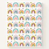 Personalisiert Rainbow Pattern Sketchbook-Notebook Notizblock (Rückseite)