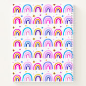 Personalisiert Rainbow Pattern Sketchbook-Notebook Notizblock (Rückseite)