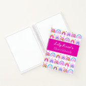 Personalisiert Rainbow Pattern Sketchbook-Notebook Notizblock (Innenseite)