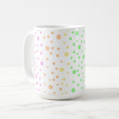Personalisiert Rainbow Polka Dot Kaffeetasse (Vorderseite Links)
