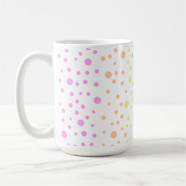Personalisiert Rainbow Polka Dot Kaffeetasse