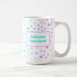 Personalisiert Rainbow Polka Dot Kaffeetasse
