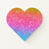 Personalisiert Rainbow Starry Heart Sketchbook Edi Notizblock (Rückseite)