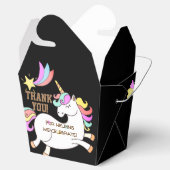 Personalisiert Rainbow Unicorn Danke Party Geschenkschachtel (Geöffnet)