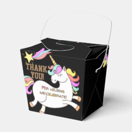 Personalisiert Rainbow Unicorn Danke Party Geschenkschachtel