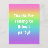 Personalisiert Rainbow Vielen Dank Postkarte (Vorderseite)