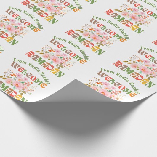 Personalisiert Ramadan Kareem Ramadan Mubarak Geschenkpapier (Ecke)