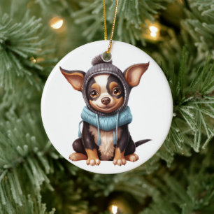 Personalisiert Rat Terrier Dog Keramik Ornament