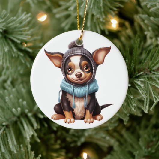 Personalisiert Rat Terrier Dog Keramik Ornament (Baum)