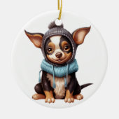 Personalisiert Rat Terrier Dog Keramik Ornament (Vorne)