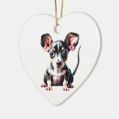 Personalisiert Rat Terrier Welppy Keramik Ornament (Links)