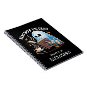 Personalisiert Reading Journal Spooky Ghost Skelet Notizblock (Rechte Seite)