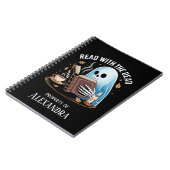 Personalisiert Reading Journal Spooky Ghost Skelet Notizblock (Linke Seite)
