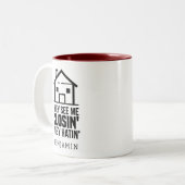 Personalisiert Real Anwesen Agent Funny Retirement Zweifarbige Tasse (Vorderseite Links)
