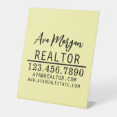 Personalisiert Real Anwesen Agent Geschenk Sockelschild (Vorderseite)