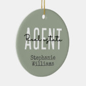 Personalisiert Real Anwesen Agent | Geschenke von Keramik Ornament (Rechts)