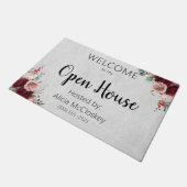 Personalisiert Real Anwesen Agent Open House Fußmatte (Schrägansicht)