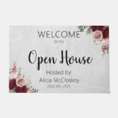 Personalisiert Real Anwesen Agent Open House Fußmatte (Vorderseite)