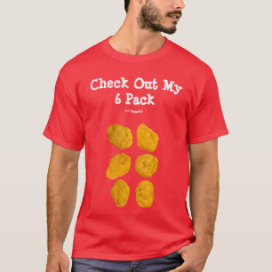 Personalisiert Real Chicken Nuggets Funny 6 Pack A T-Shirt