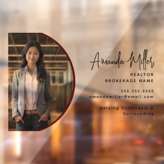 Personalisiert Realtor Broker Real Anwesen Agent Fensteraufkleber (Blatt 2)