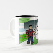 Personalisiert Realtor - Männlicher Cartoon Zweifarbige Tasse (Vorderseite Links)