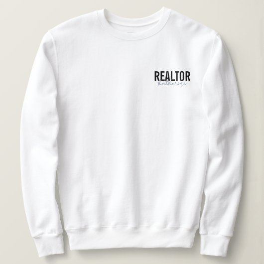 Personalisiert Realtor Real Anwesen Agent Geschenk Sweatshirt (Design vorne)
