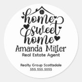 Personalisiert Realtor Real Anwesen Agent Open Hou Runder Aufkleber (Vorderseite)