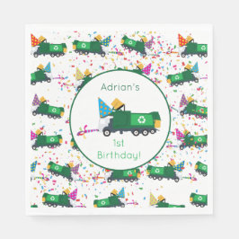 Personalisiert Recycelnd Garbage Truck Party Muste Serviette