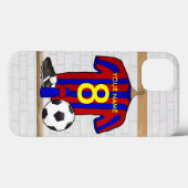 Personalisiert Red and Blue Football Soccer Jersey Case-Mate iPhone Hülle (Rückseite (Horizontal))