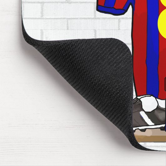 Personalisiert Red and Blue Football Soccer Jersey Mousepad (Ecke)