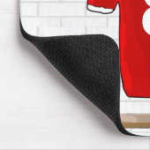 Personalisiert Red and White Football Soccer Jerse Mousepad (Ecke)