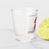 Personalisiert Red and White Football Soccer Jerse Schnapsglas (Links)