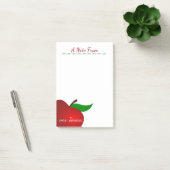 Personalisiert Red Apple Teacher Post-it Klebezettel (Büro)