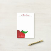 Personalisiert Red Apple Teacher Post-it Klebezettel (Auf Schreibtisch)