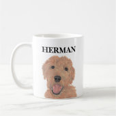 Personalisiert Red Apricot Golden Doodle Kaffeetasse (Links)