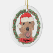 Personalisiert Red Apricot Golden Doodle Keramik Ornament (Rechts)