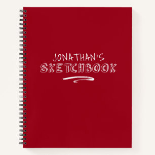 Personalisiert Red Artist Sketch Notizblock