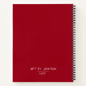 Personalisiert Red Artist Sketch Notizblock (Rückseite)