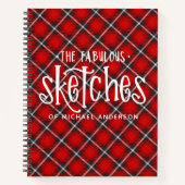 Personalisiert Red Artist Sketch Notizblock (Vorderseite)