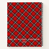Personalisiert Red Artist Sketch Notizblock (Rückseite)