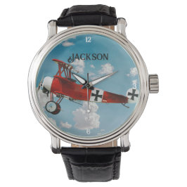 Personalisiert Red Baron Fokker Armbanduhr