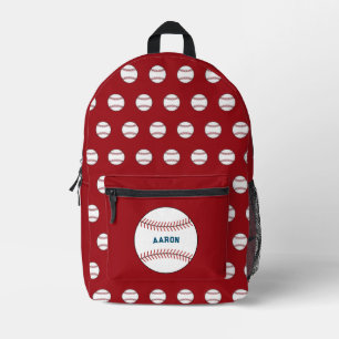 Personalisiert Red Baseball Backpack Bedruckter Rucksack